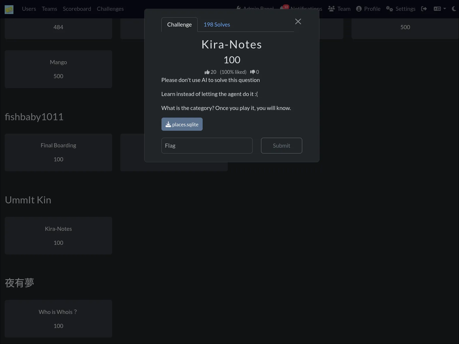 Challenge on CTFd