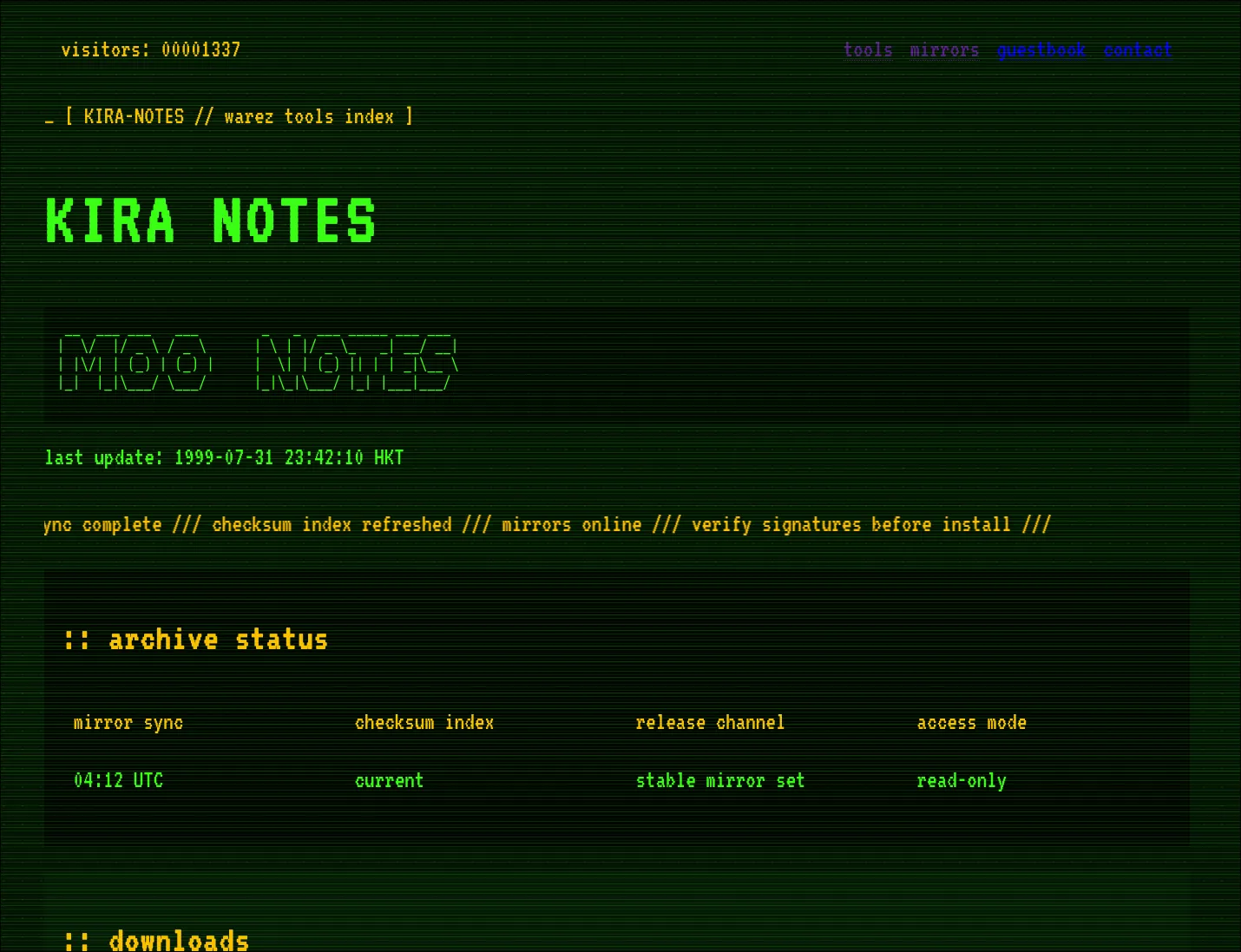 Kira Notes Website