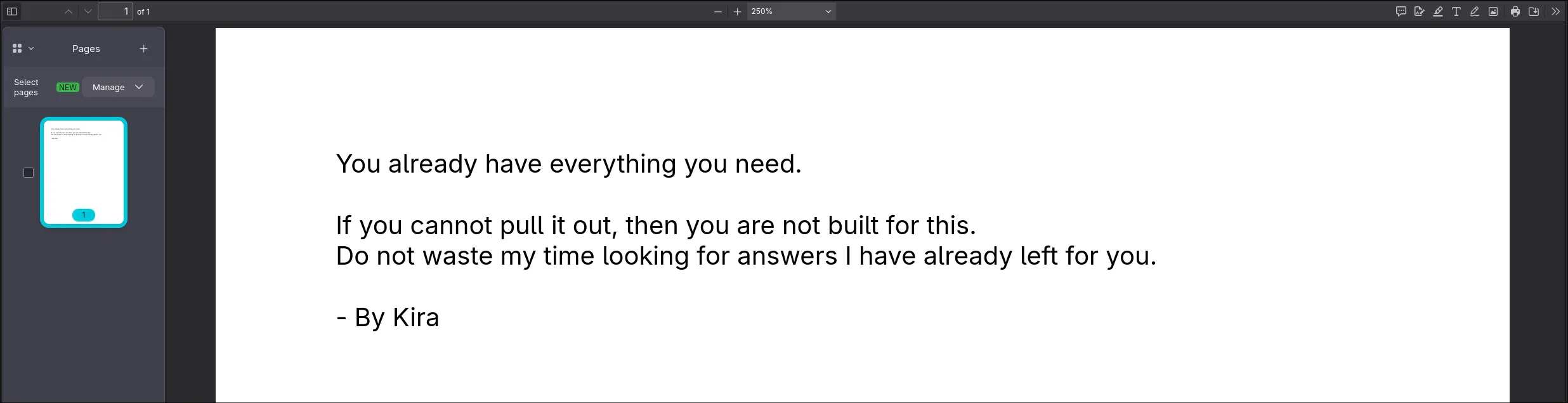 Recovered Challenge Message