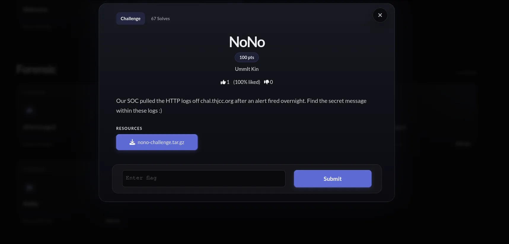 NoNo challenge on CTFd